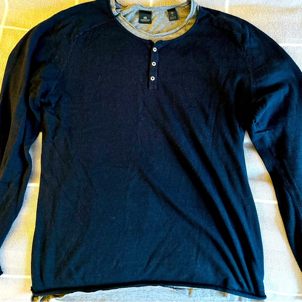 Scotch and Soda slub Henley - LS
